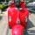 vintage food tricycle in bright red color from Chinese food truck manufacturer