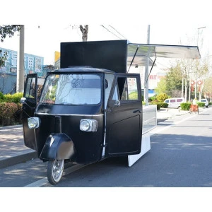 vintage food truck piaggio in black china manufacturer for food business